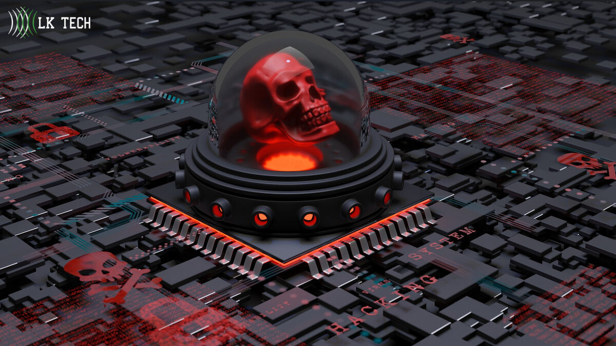 Hacked unprotected system dark background