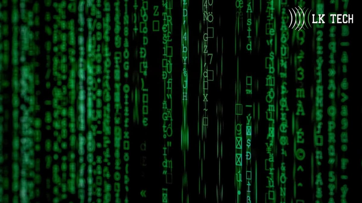 Green lines on a black background